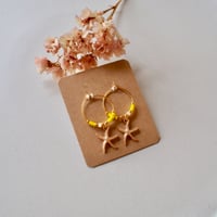 ＜ピアス部サージカルステンレス＞スターフィッシュフープピアス（YE）