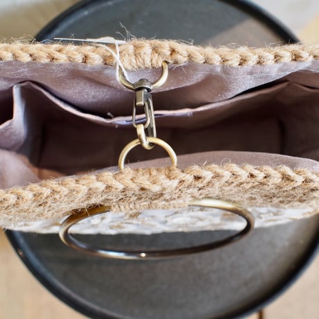 リングハンドル　麻Bag(S)