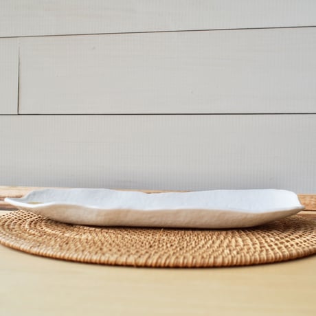 ホワイトムーン　ロングプレート皿