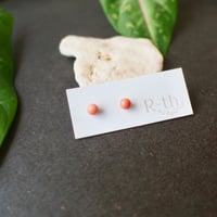 【5mm】深海珊瑚スタッドピアス 14kgf
