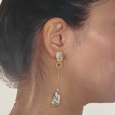 joie 3way カフ付き　 ビオラ 18Kメッキサージカルステンレスピアス