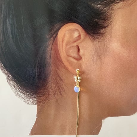 オパールロングピアス