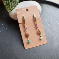 天然石イヤリング