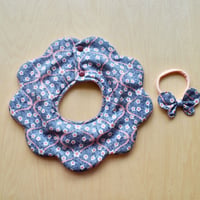 flower bib スネイク（ヘアゴム付き）