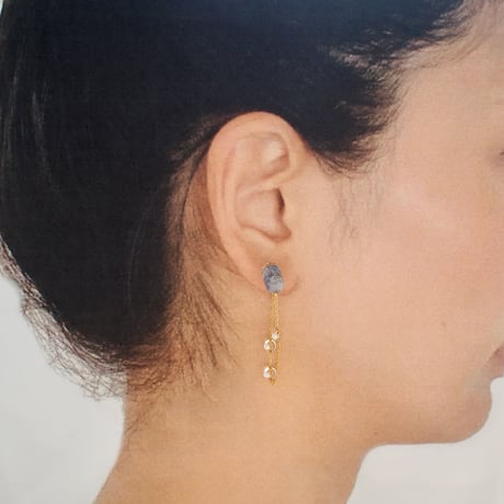 briller(blue) 18Kサージカルステンレス　ピアス