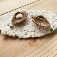 ねじりピアス　グリーンターコイズ