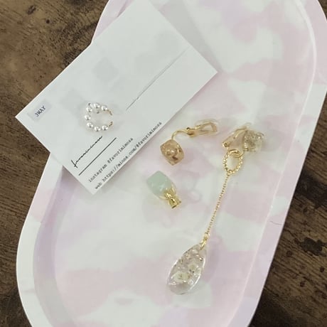 joie ビオラ ミント　18K サージカルステンレスイヤリング