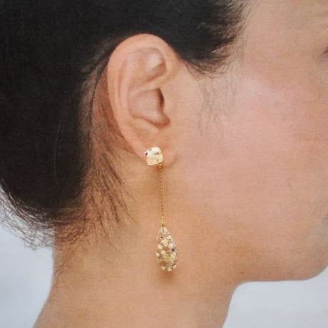 joie 3way カフ付き ピンク 18Ｋメッキサージカルステンレスピアス