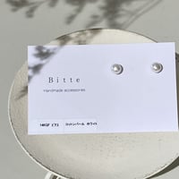 14KGF　コットンパールピアス　 ホワイト