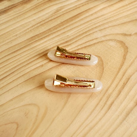 Calin(ivory) クリップ2点SET