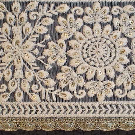 インド刺繍リボンのマルチポーチ(S)