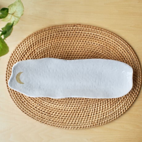 ホワイトムーン　ロングプレート皿