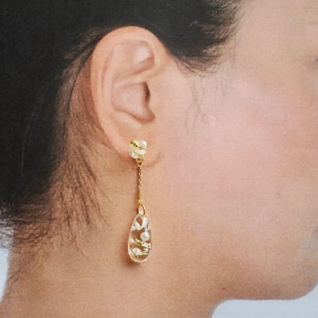 joie 3way カフ付き ユーフォルビア 18Ｋメッキサージカルステンレスピアス