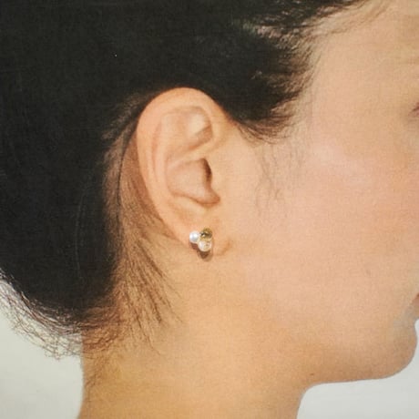 fleurir(yellow pink) 18Ｋサージカルステンレスピアス