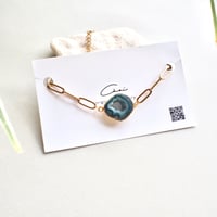 アゲートジオードのサージカルステンレス製ブレスレット