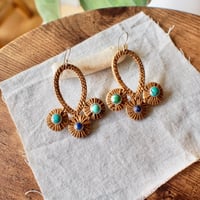 アタエスニックピアス（ターコイズ ラピスラズリ）