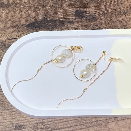Charme かすみ草  18Ｋサージカルステンレスイヤリング