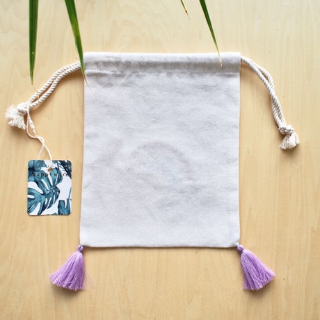 刺繍巾着（レインボー）