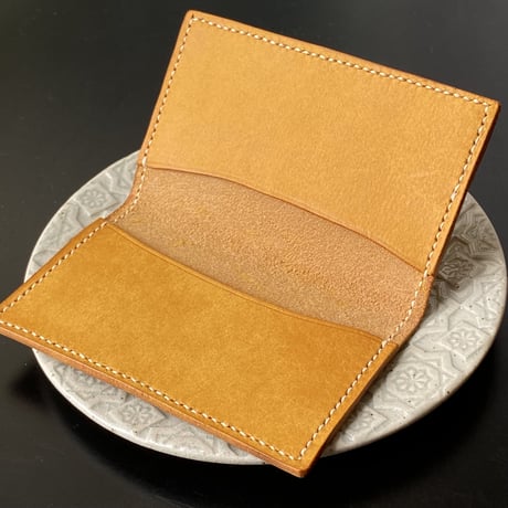 本革名刺ケース　イエロー