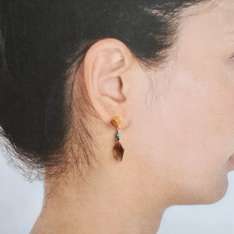 天然石ピアス-2way-