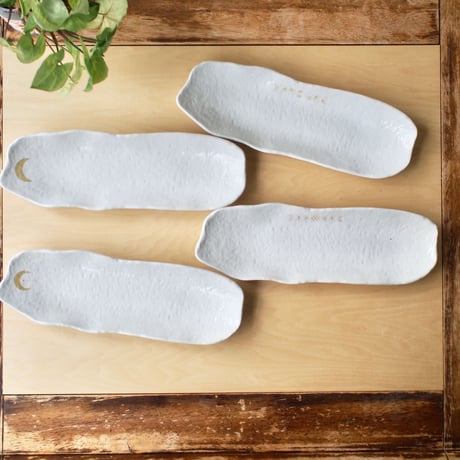 ホワイトムーン　ロングプレート皿