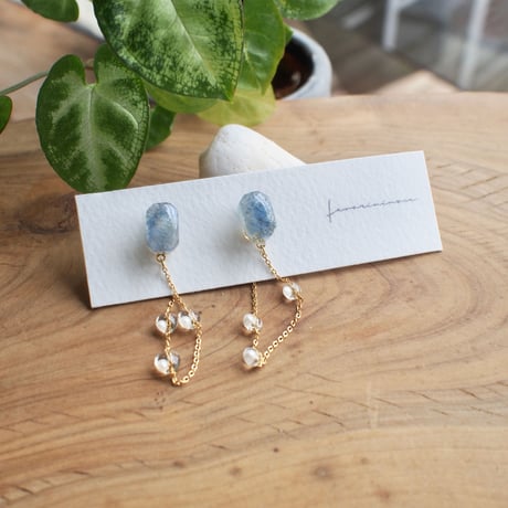 briller(blue) 18Ｋサージカルステンレスピアス