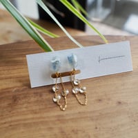 briller(blue) 18Kサージカルステンレス　イヤリング