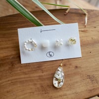 joie(white) 18Kサージカルステンレスピアス