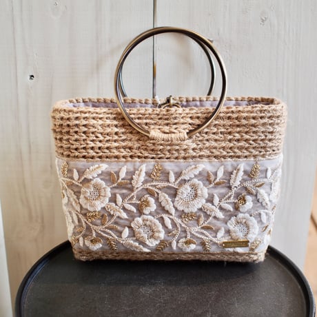 リングハンドル　麻Bag(S)