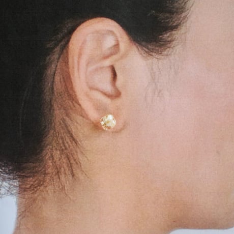 joie 3way カフ付き　blue 18Kメッキサージカルステンレスピアス
