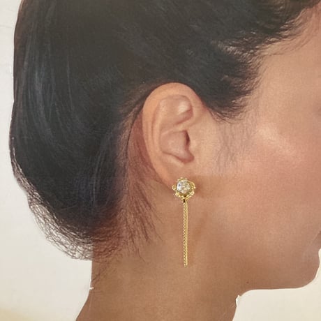 Belle fleur 18K サージカルステンレスピアス