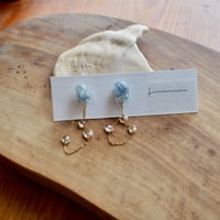briller(blue) 18kサージカルステンレスピアス