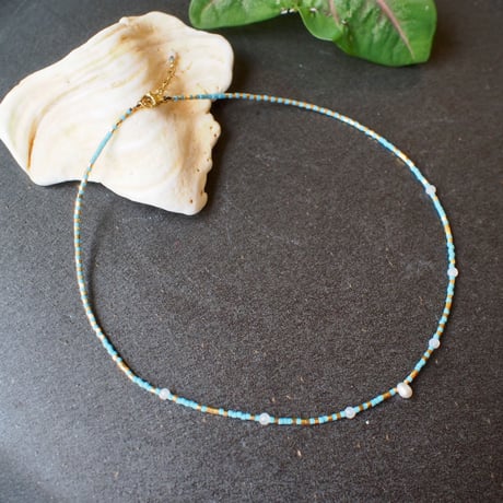 glass beads チョーカー