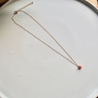 深海珊瑚一粒ネックレス（5mm）14kgf