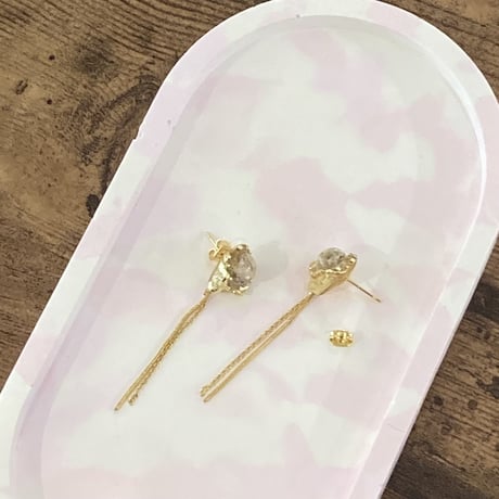 Belle fleur 18K サージカルステンレスピアス