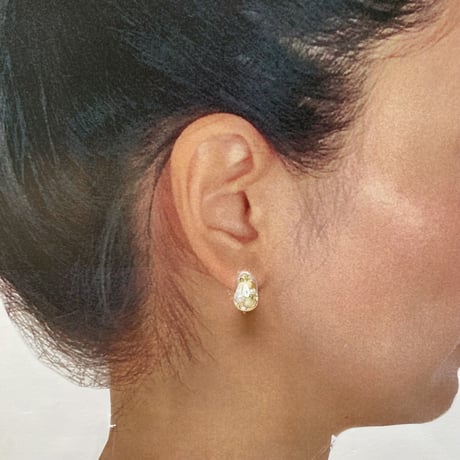 gouttelittle かすみ草 18Kメッキサージカルステンレスイヤリング