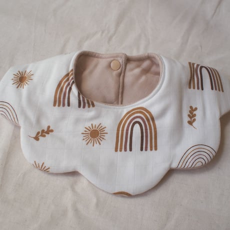 flower bib ブラウン