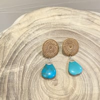 ドロップターコイズピアス
