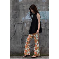 レギンスフレアパンツ　レトロフラワー