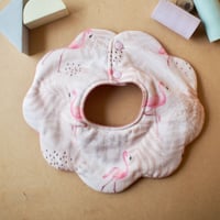 flower bib　フラミンゴ