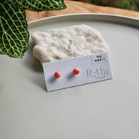 深海珊瑚スタッドピアス（5mm）14kgf