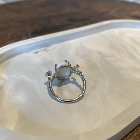 Ibuki Ring(イブキリング)/TypeRg588 シルバー/ホワイトオニキス14号