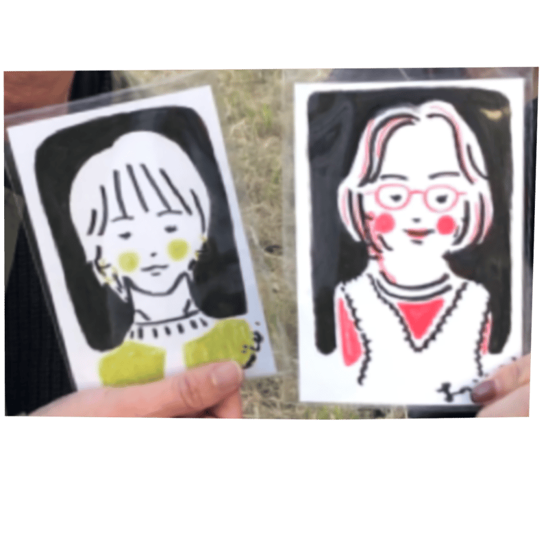 出張似顔絵まるっと1日コース | フジコのほっこり出張にがおえ