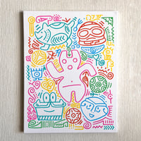 ③ラブブ アート ポップアート キャラクター印刷キャンバス 絵画