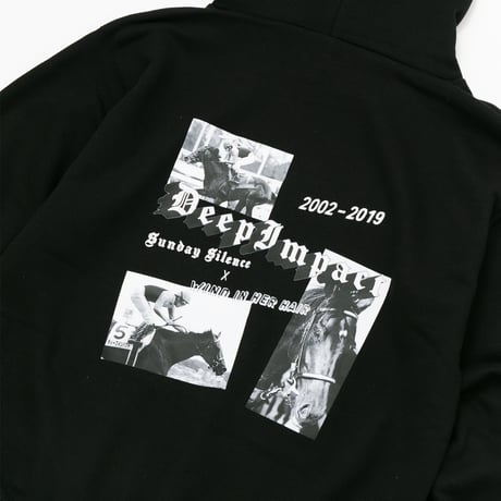 ディープインパクト グラフィカルパーカー（黒/Black）