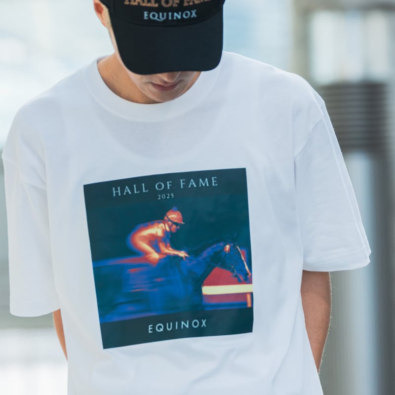 イクイノックス顕彰馬選定記念 グラフィカルTシャツAパターン（白