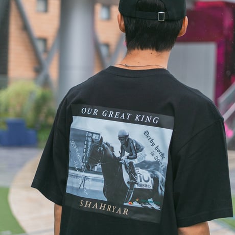 シャフリヤール グラフィカルTシャツCパターン（黒/Black）