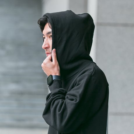 クロワデュノール グラフィカルパーカー（黒/Black）