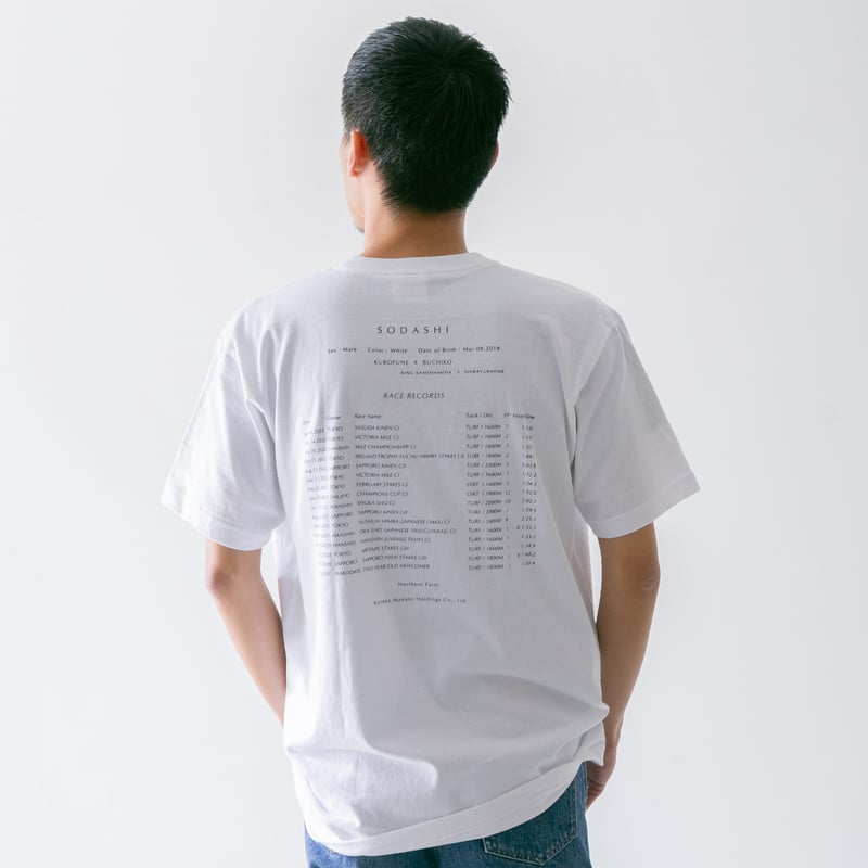 ソダシ引退記念グラフィカルTシャツ（Bパターン白/White） | HORSEGOODSnet
