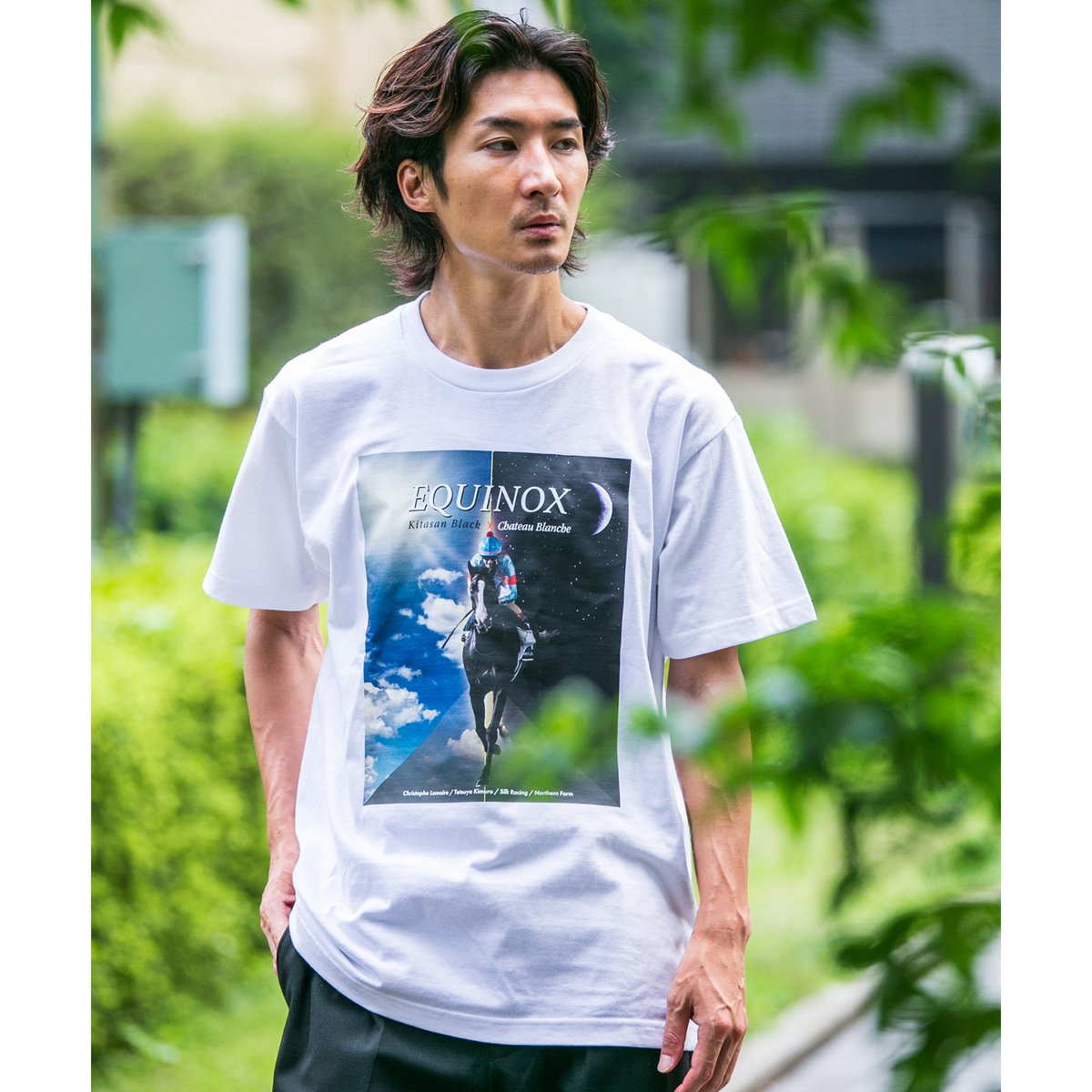 イクイノックス引退記念グラフィカルTシャツAパターン（白/White